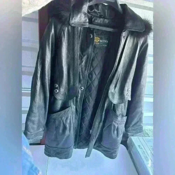 Vintage Elim Trading Co. ACTPA Italy Mode Leather And Satin Jacket - Picture 13 of 13